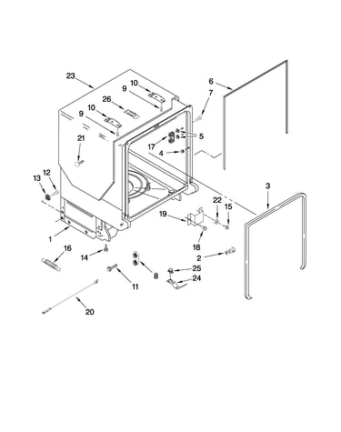 Tub and frame parts