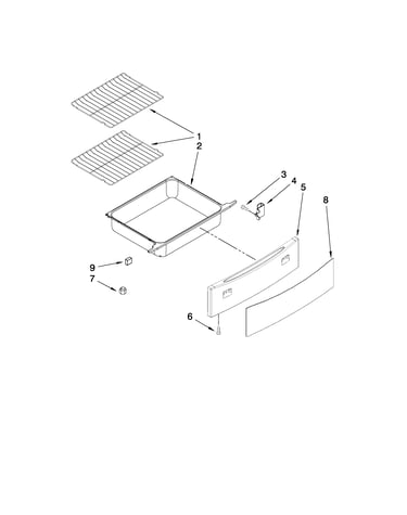 Drawer and rack parts