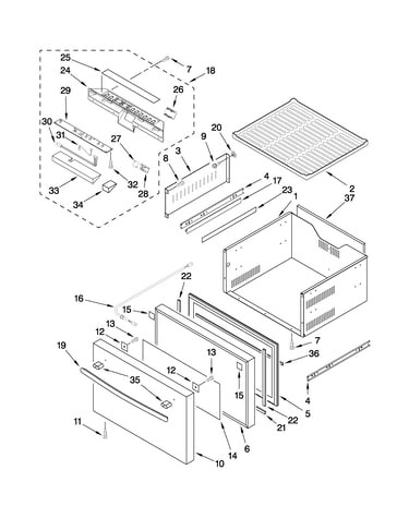 Upper drawer parts