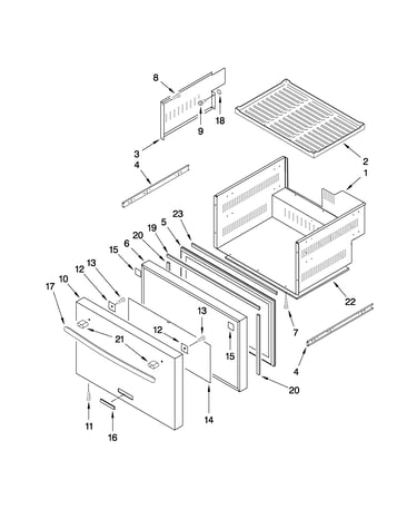 Lower drawer parts