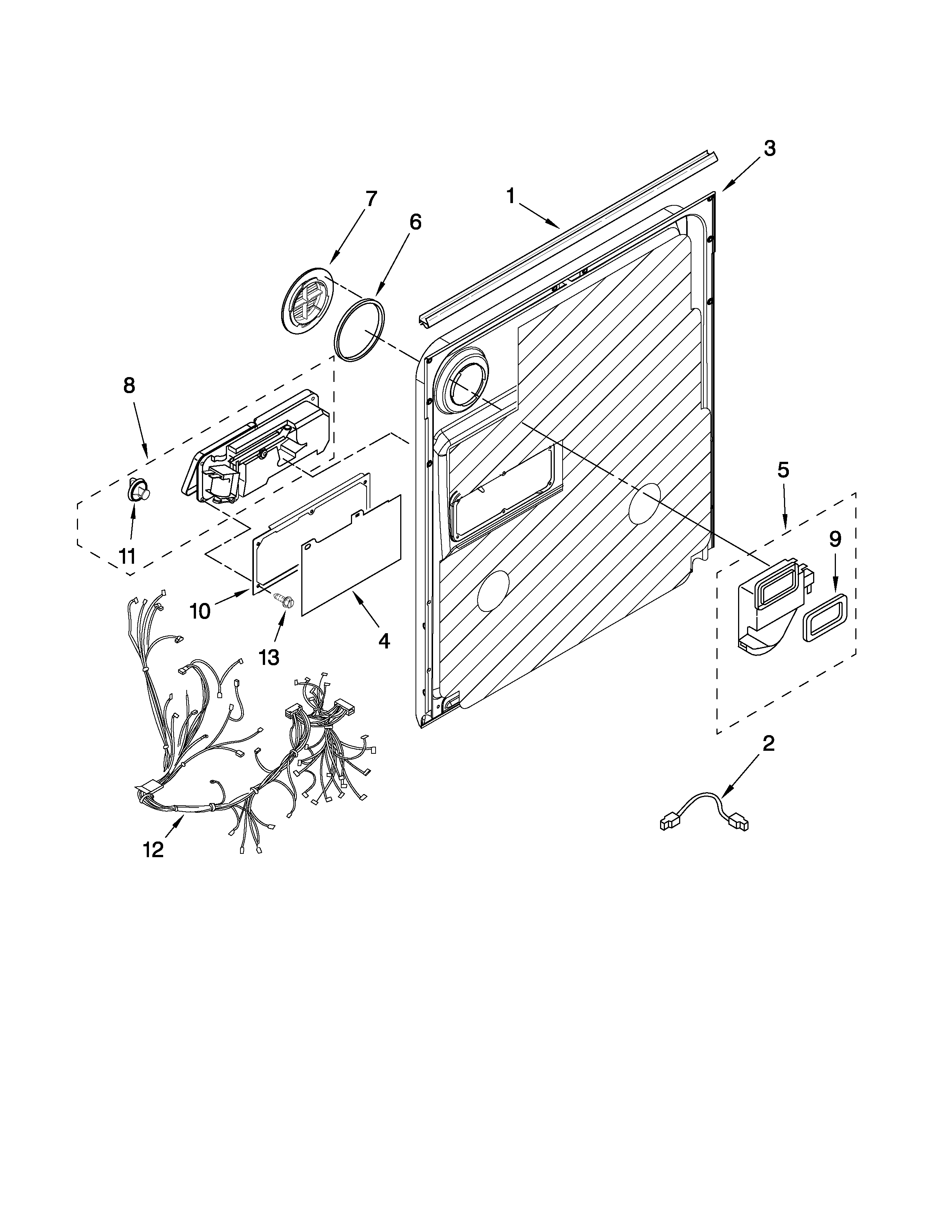 Door and latch parts