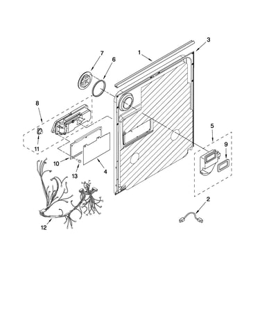 Door and latch parts