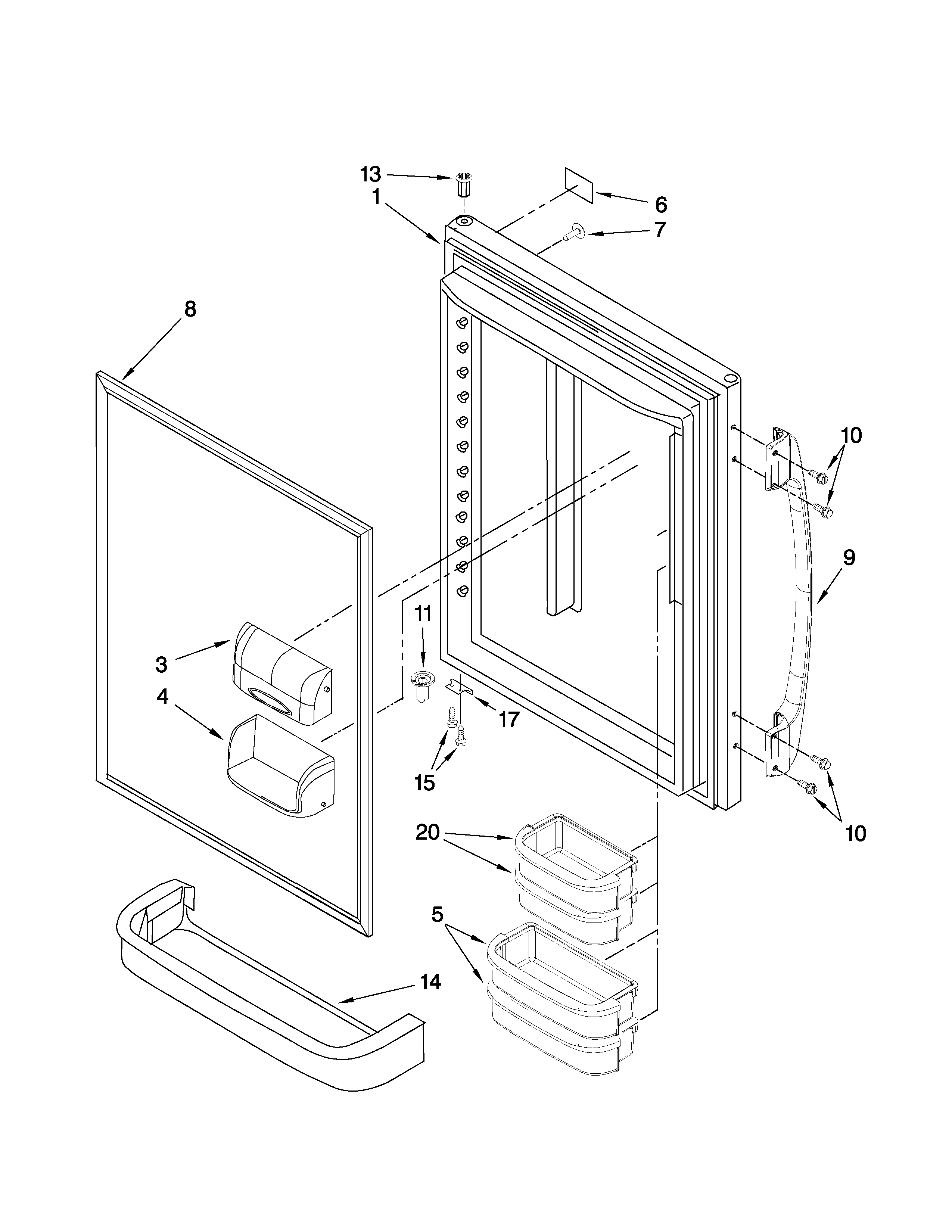 REFRIGERATOR DOOR PARTS