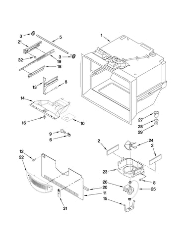 Freezer liner parts