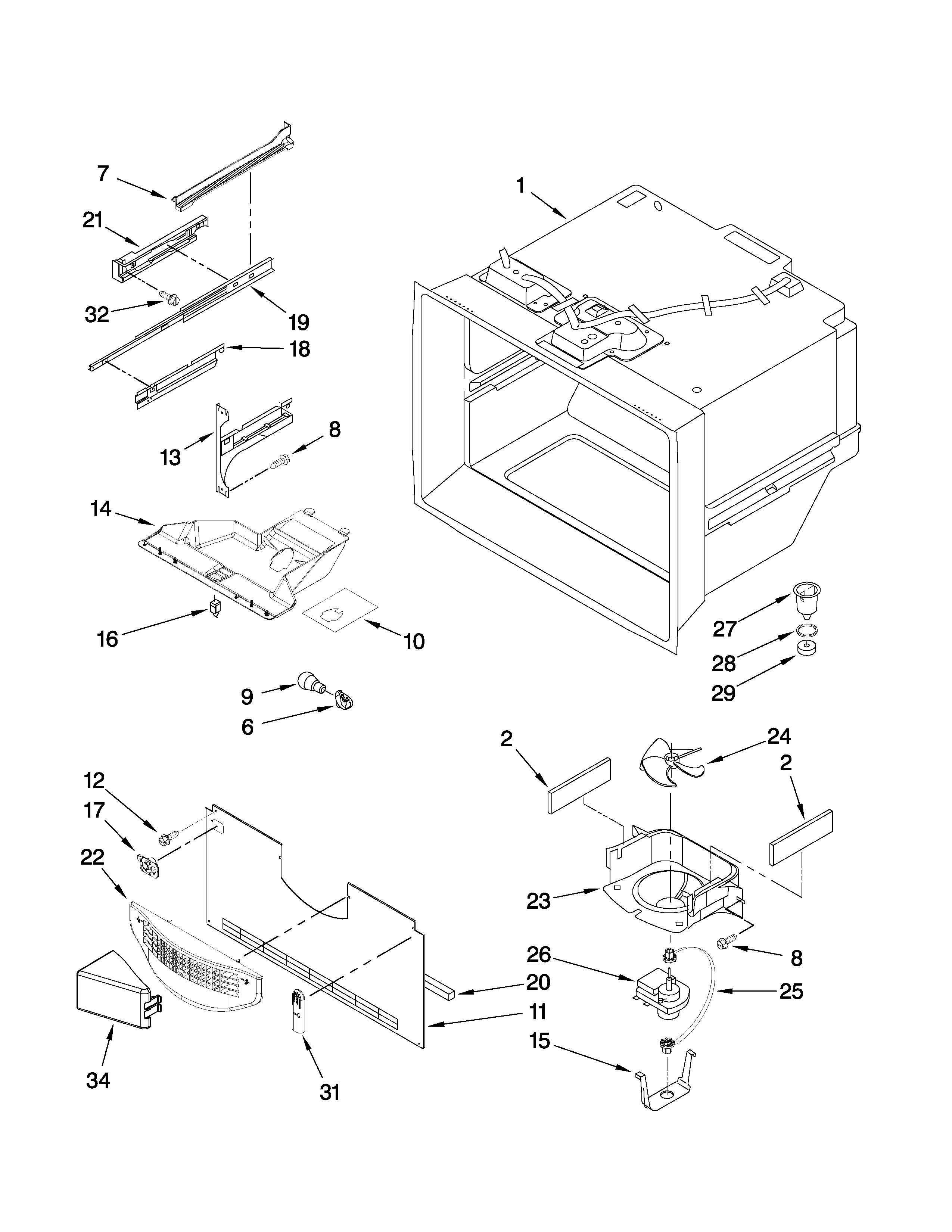 FREEZER LINER PARTS