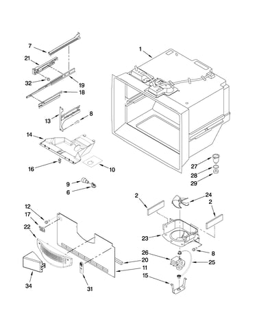 Freezer liner parts