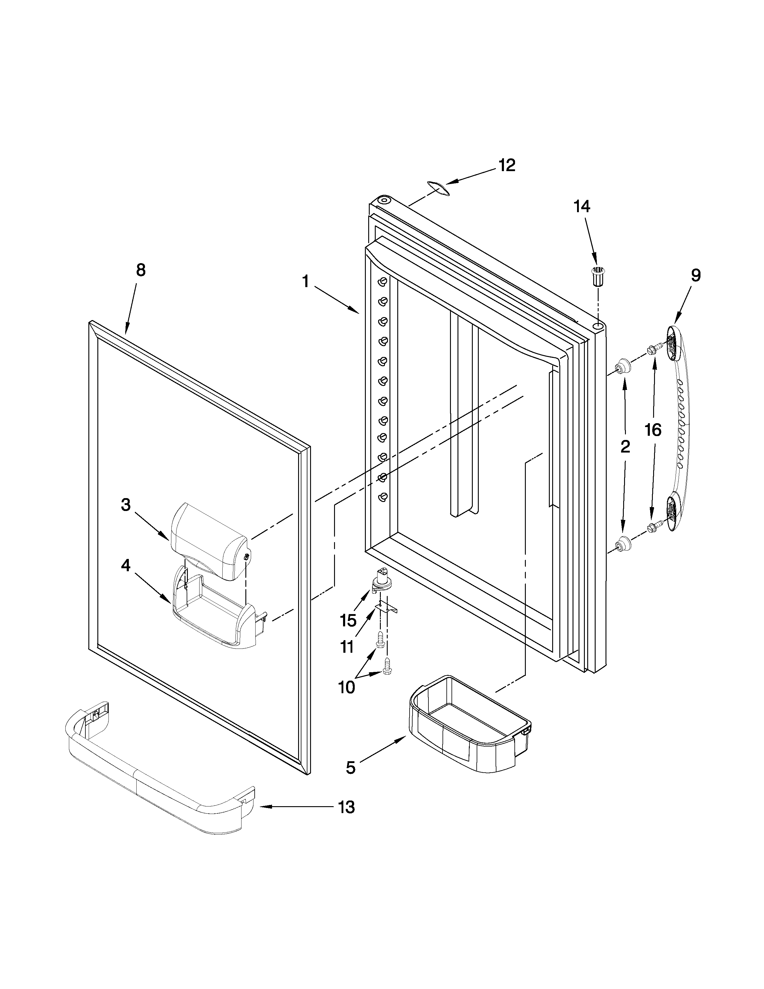Refrigerator door parts