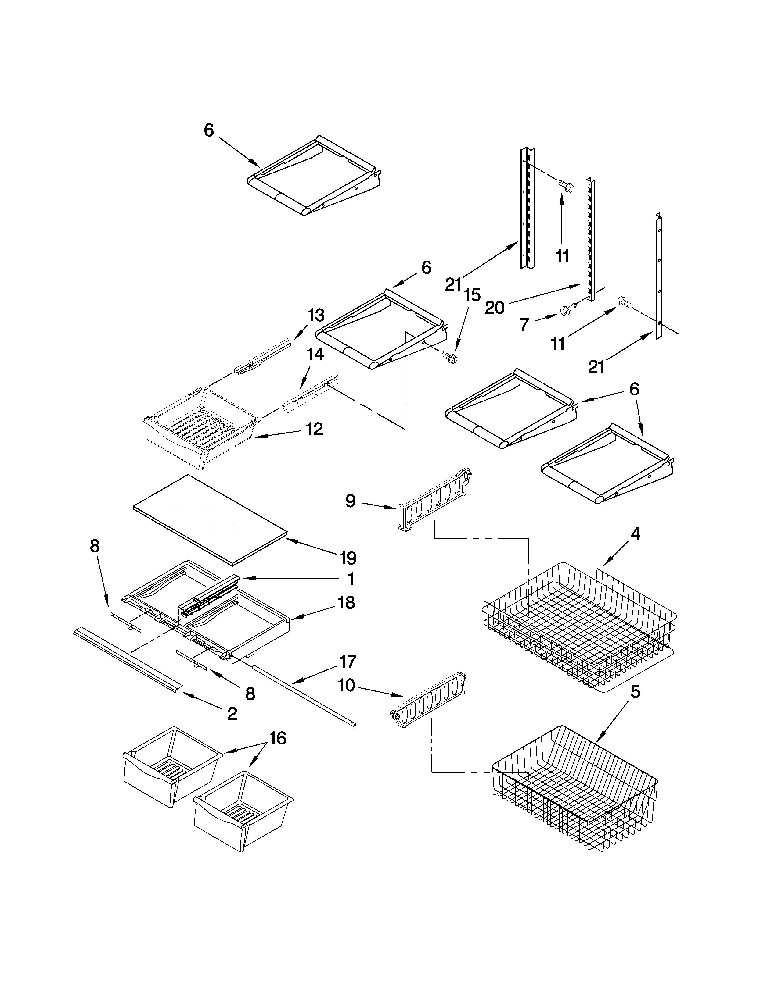 Shelf parts