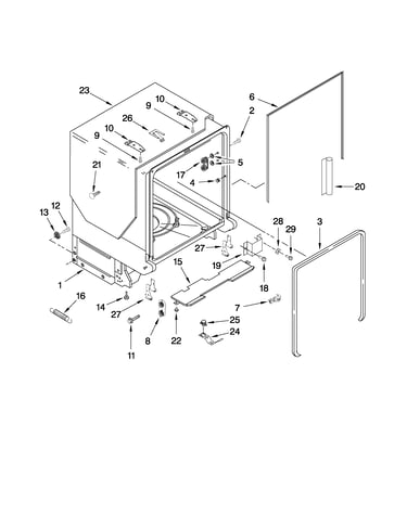 Tub and frame parts