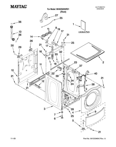 Top and cabinet parts
