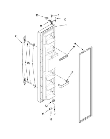 Freezer door parts