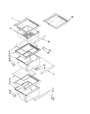 Refrigerator shelf parts