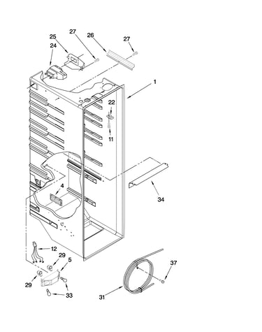Refrigerator liner parts