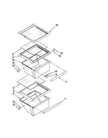 Refrigerator shelf parts