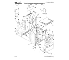 Whirlpool WFW9250WW00 top and cabinet parts diagram
