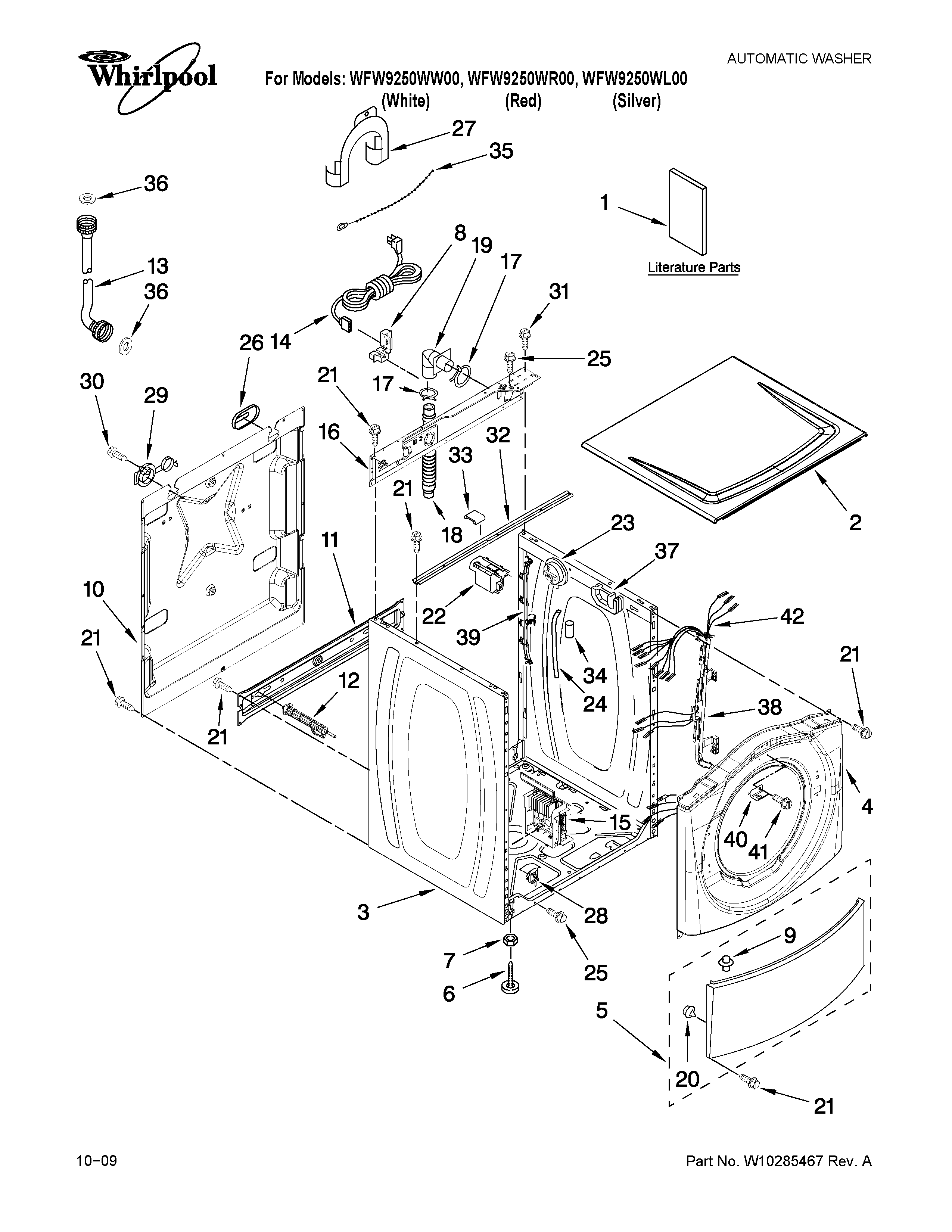 Top and cabinet parts