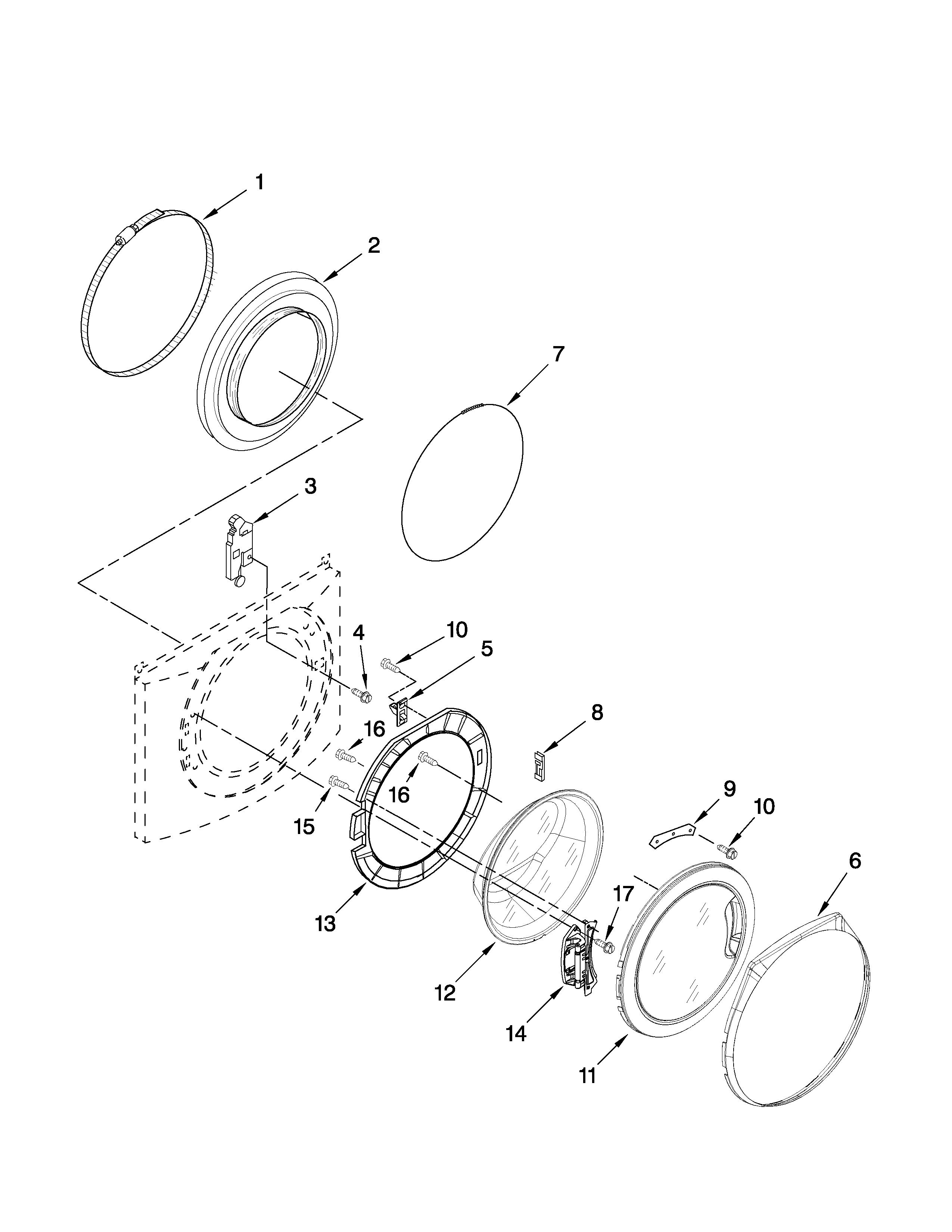 Door and latch parts