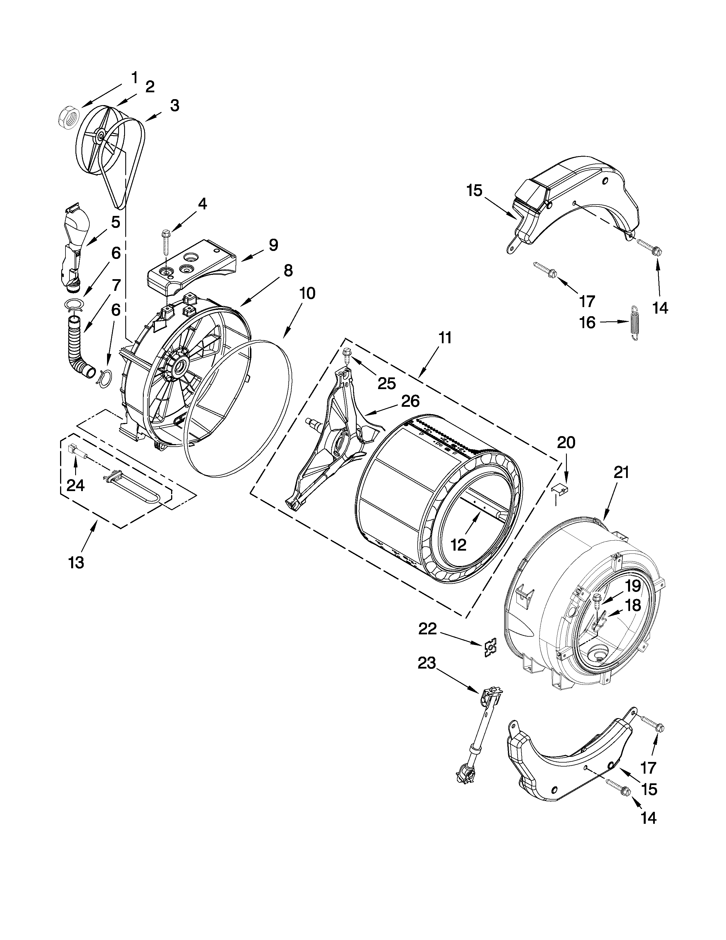 TUB AND BASKET PARTS