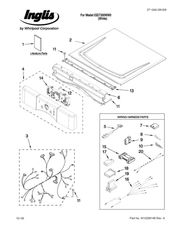 Top and console parts