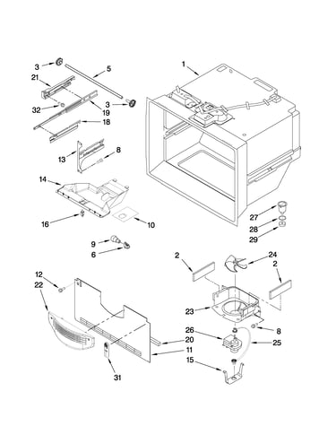 Freezer liner parts