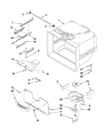 Freezer liner parts