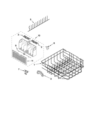 Lower rack parts