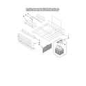 KitchenAid KUDD03DTWH2 upper and lower dishrack parts diagram