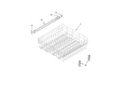 Ikea IUD8000WQ0 upper rack and track parts diagram