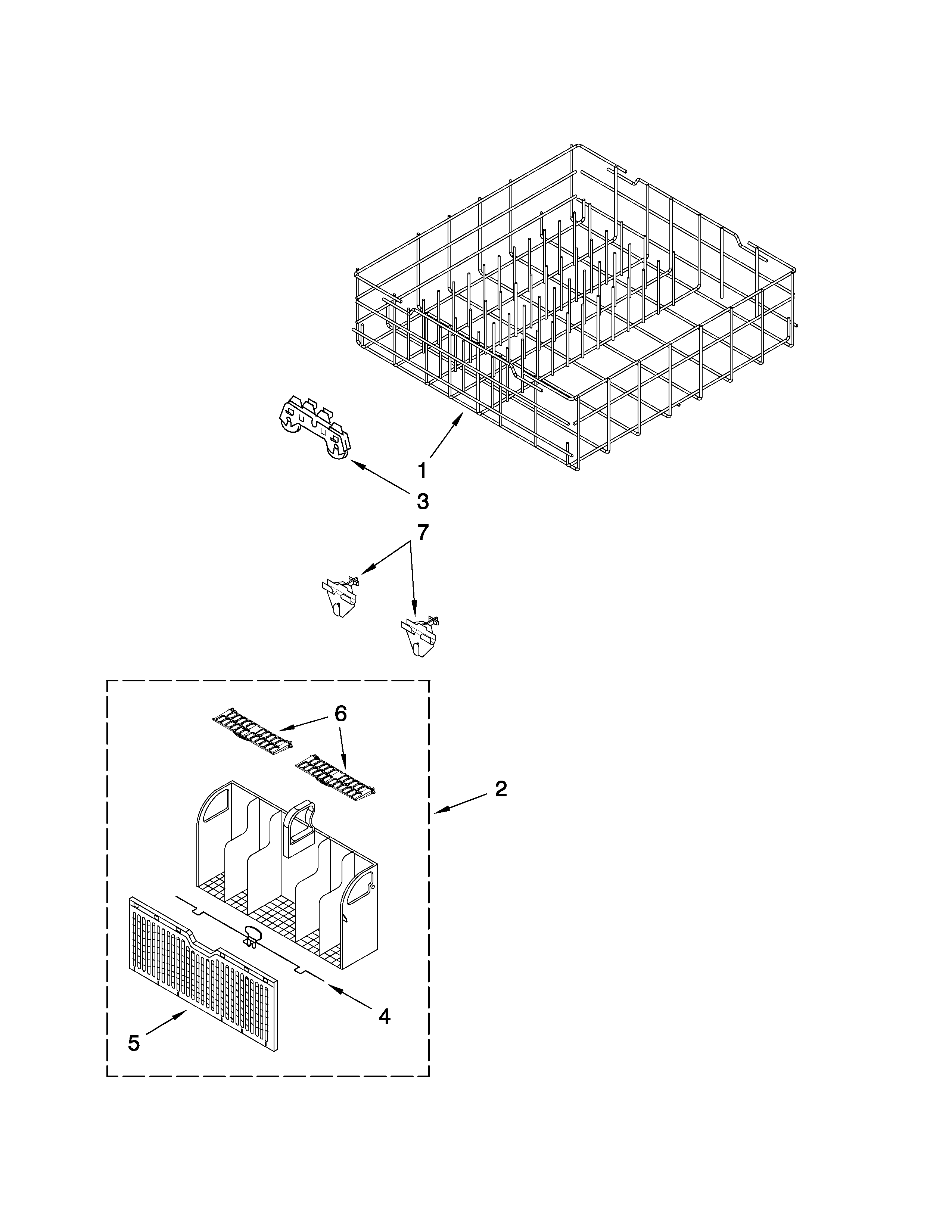 Lower rack parts