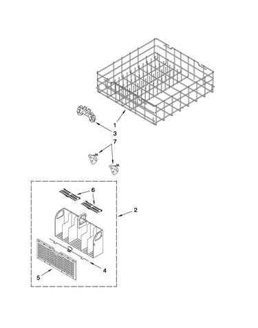 Lower rack parts