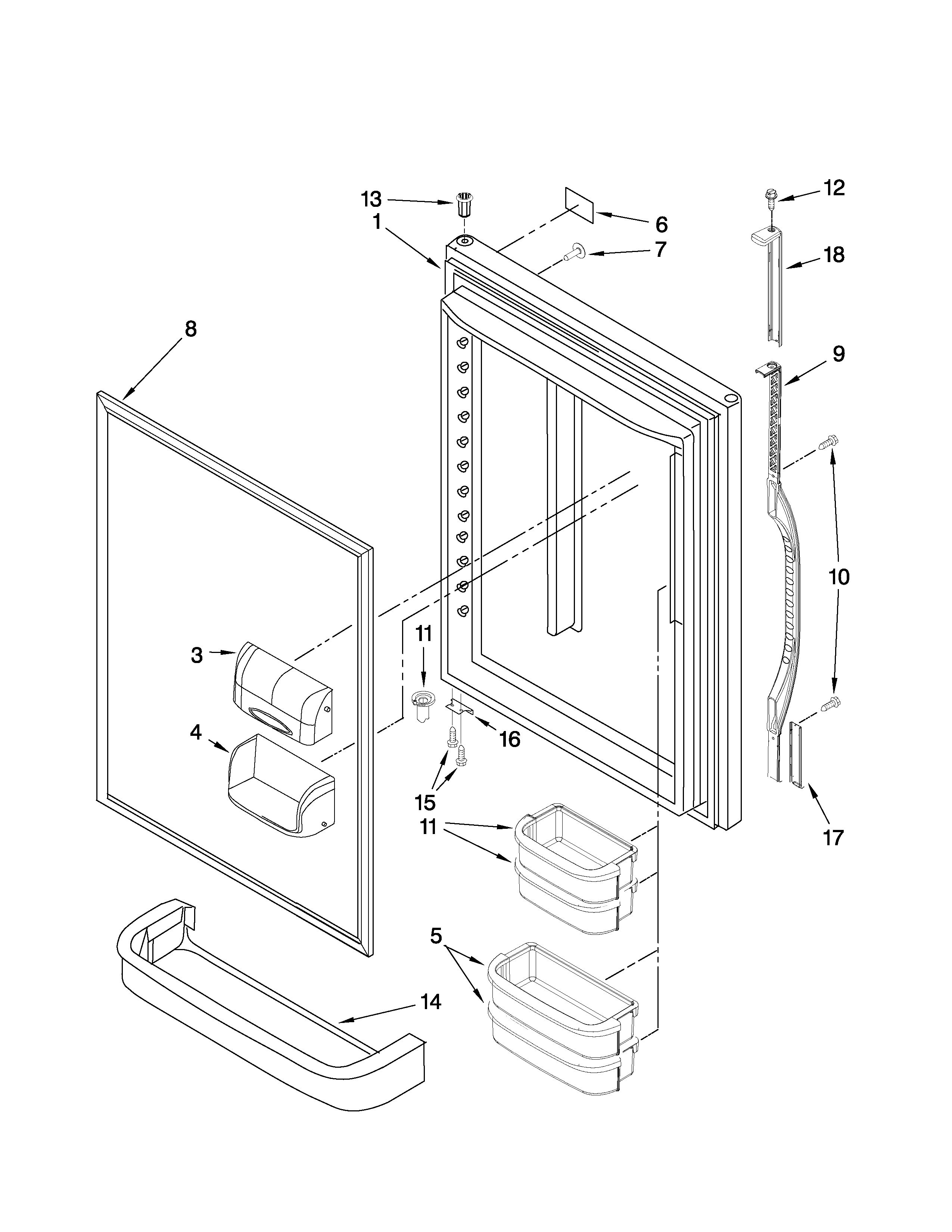 Refrigerator door parts