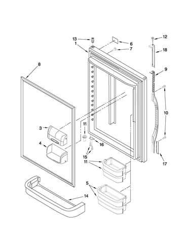 Refrigerator door parts
