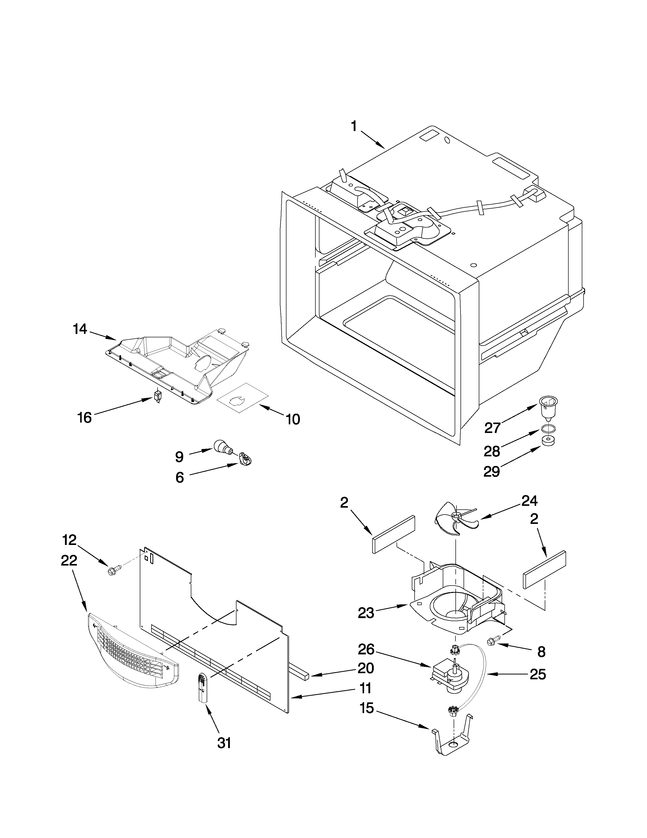 Freezer liner parts