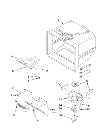 Freezer liner parts