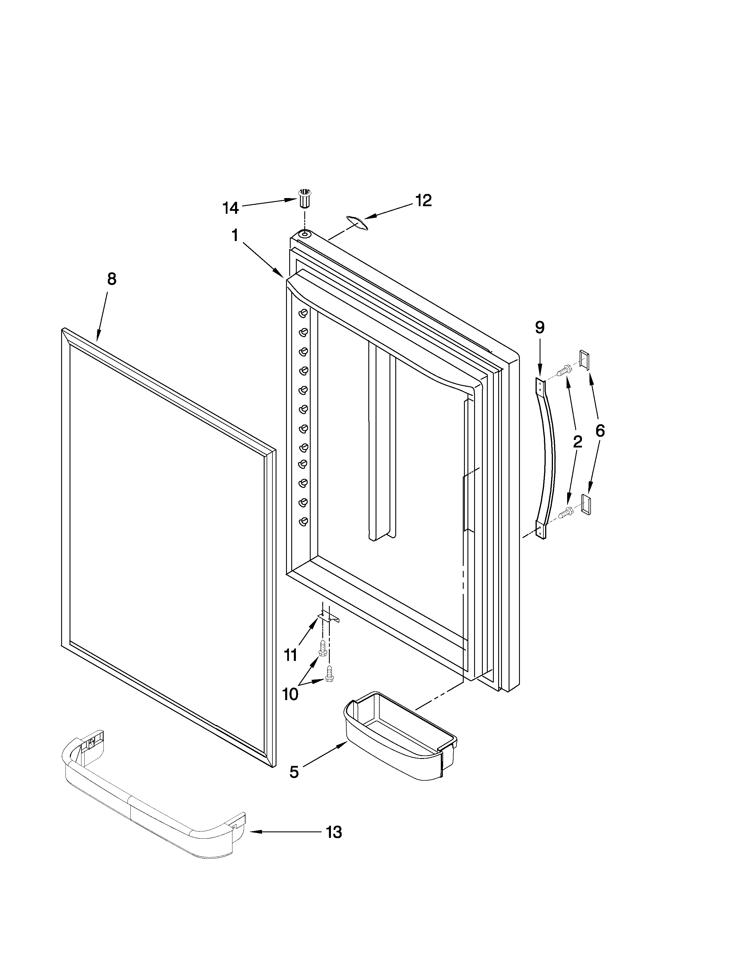 Refrigerator door parts