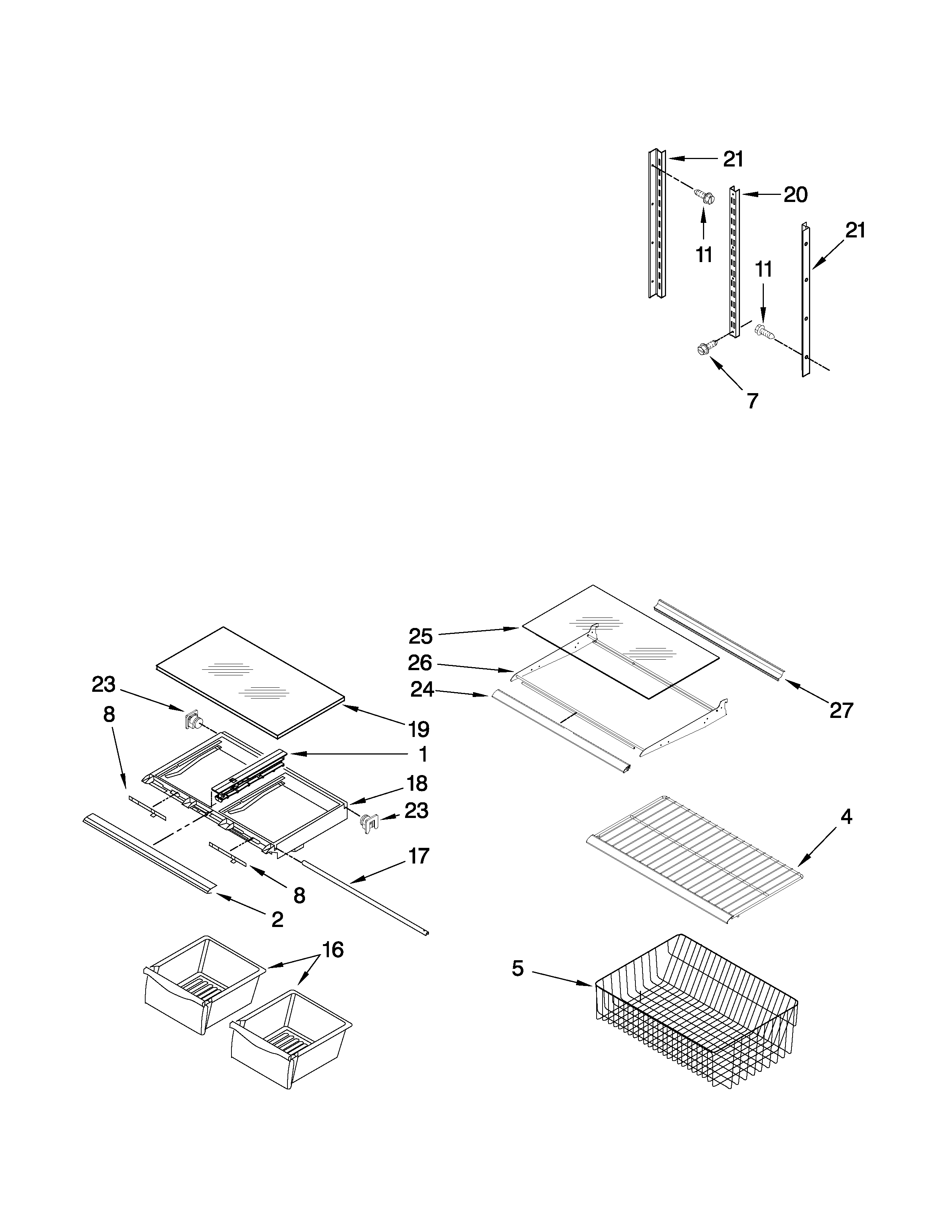 Shelf parts