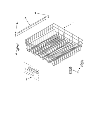 Upper rack and track parts