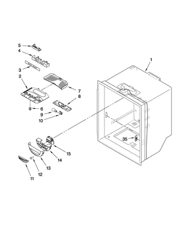 Refrigerator liner parts
