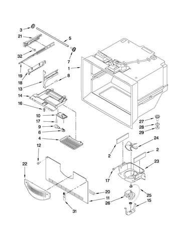 Freezer liner parts