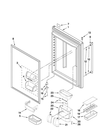 Refrigerator door parts
