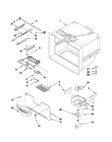 Freezer liner parts