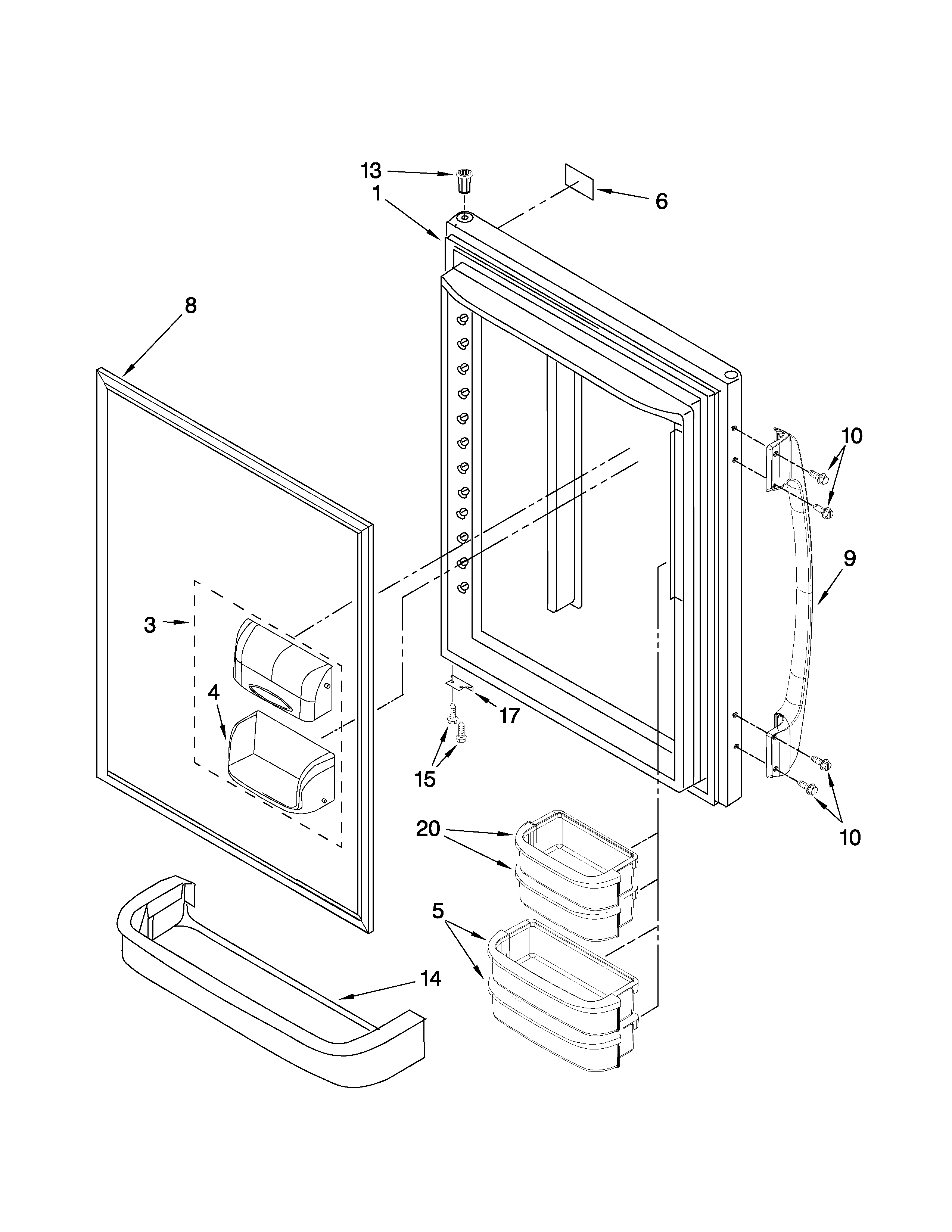 REFRIGERATOR DOOR PARTS
