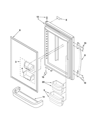 Refrigerator door parts
