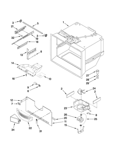 Freezer liner parts