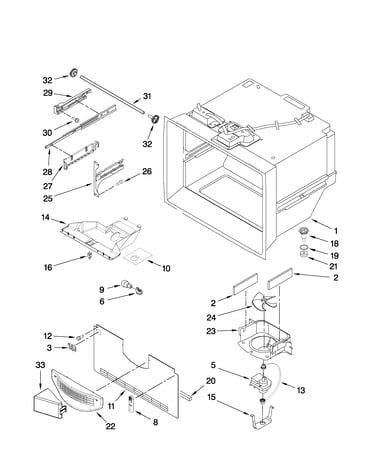Freezer liner parts