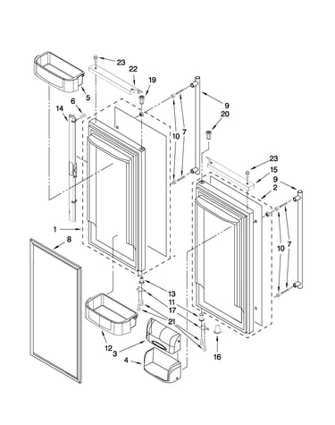 Refrigerator door parts