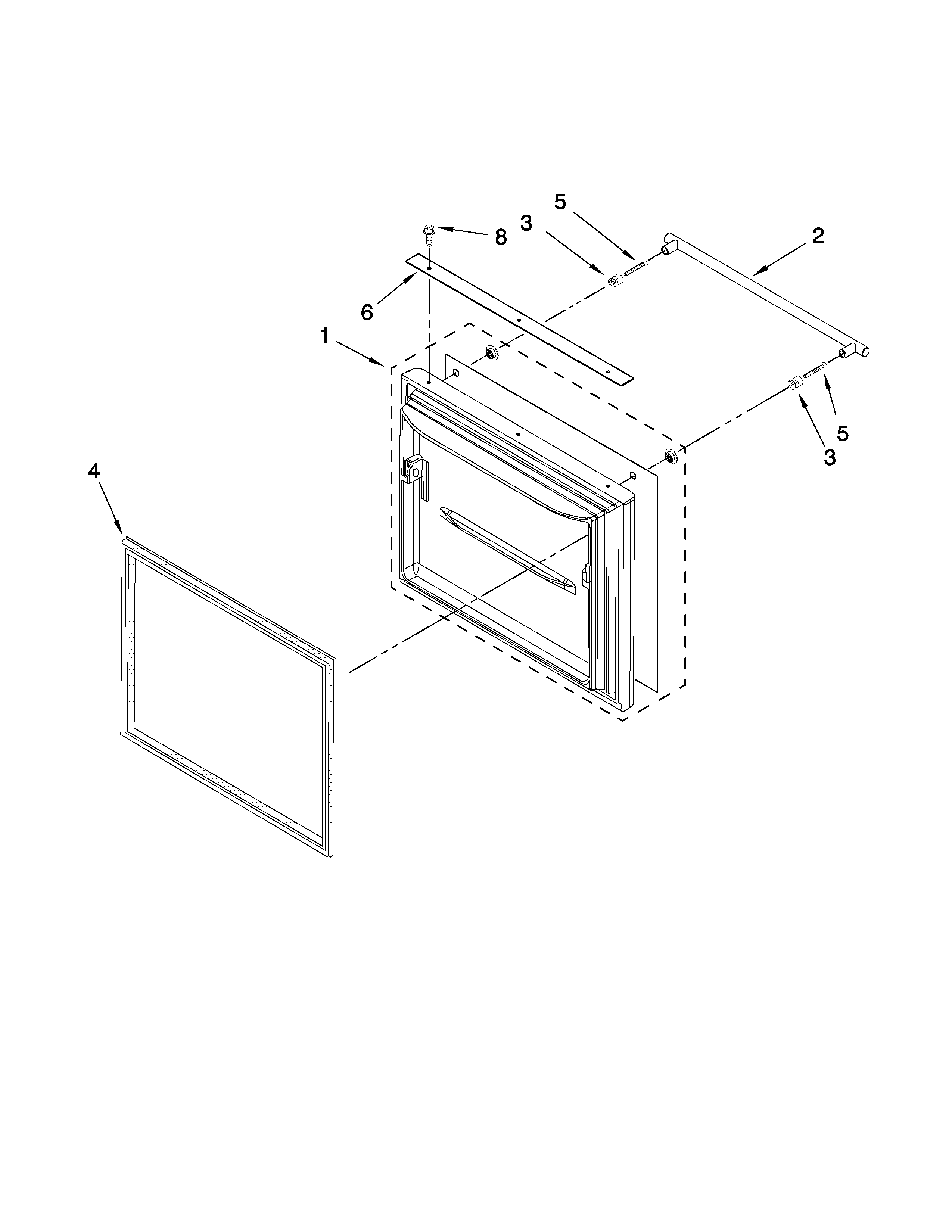 Freezer door parts