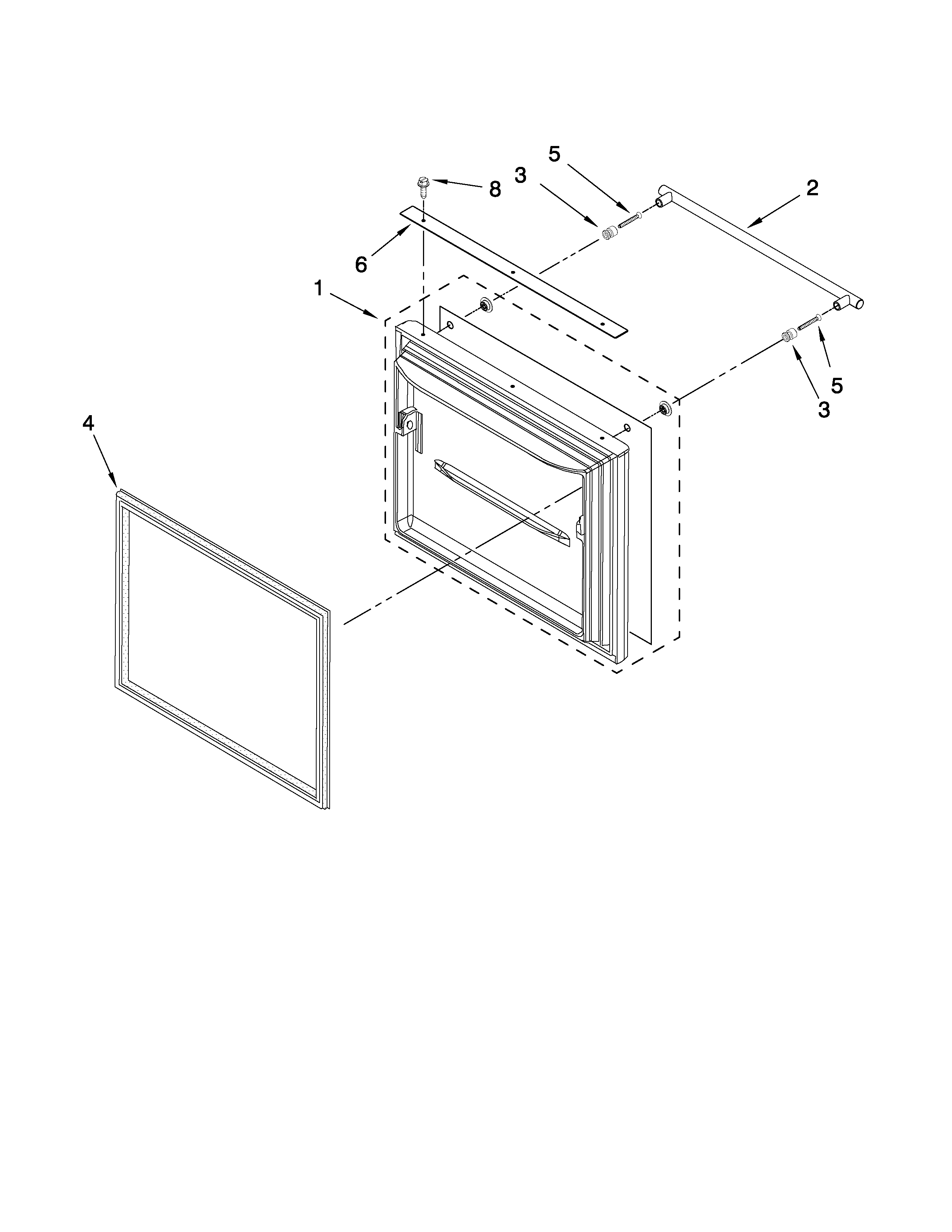 Freezer door parts