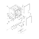 KitchenAid KUDS03STSS3 tub and frame parts diagram