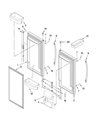 Refrigerator door parts